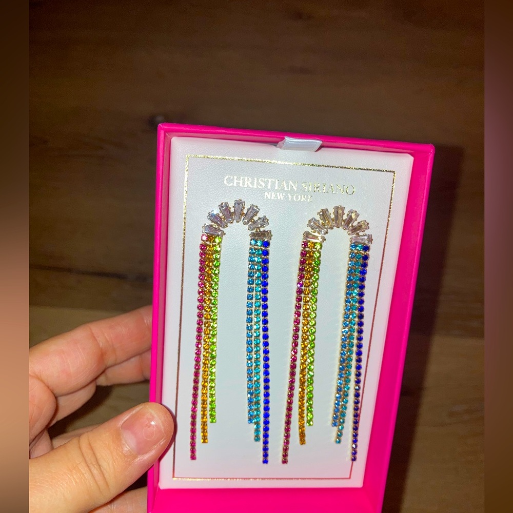 Christian Siriano New York Rainbow Dangle Earrings